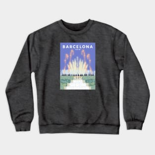 Barcelona, Spain Travel Poster Crewneck Sweatshirt